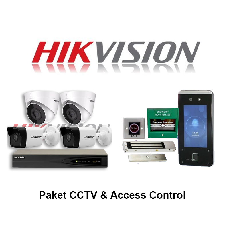 HIKVISION Paket CCTV 6 Titik & Access Control
