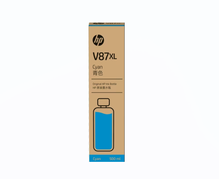 HP V87XL 500ml Cyan Bottled Ink Cart