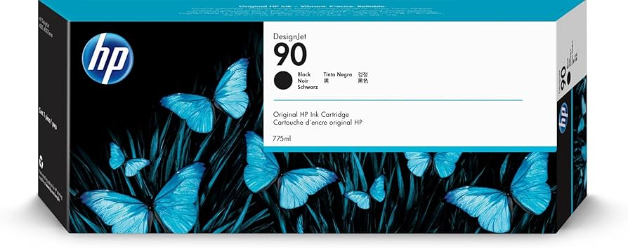 HP 90 Black Ink 775 Ml Cartridge Will Go Into The HP DesignJet 4000 And  4500 Printers